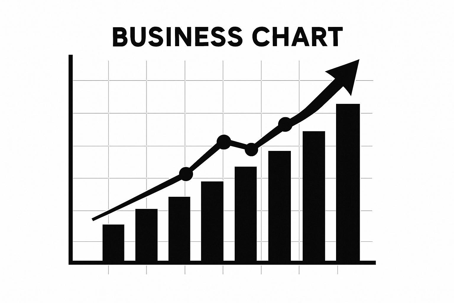 scale up chart in black with white background